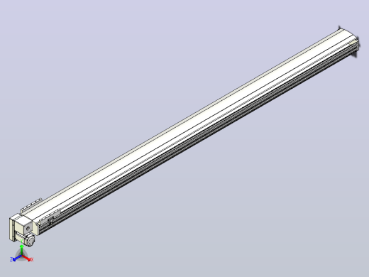 皮带直线轴半封闭可选导轨TPA-HNB-202D-140-L2900-LP-C-P75-N3正等轴测缩略图