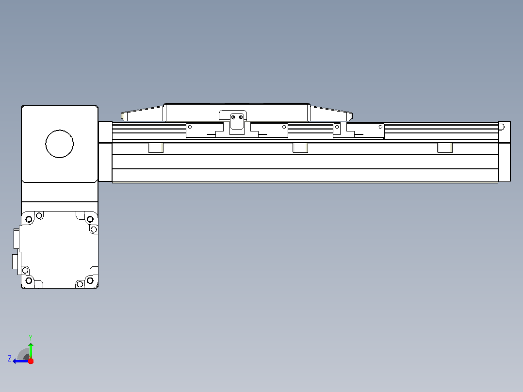机器人皮带驱动直线轴TPA-GCB-150-P80-L100-LP-M75-N3右视图