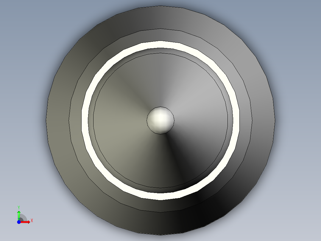 金色玩具弹模型前视图