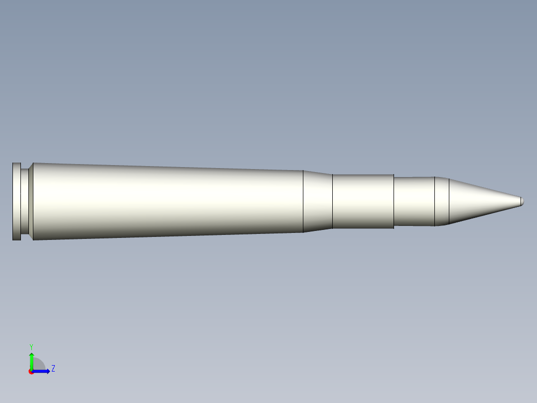 金色玩具弹模型左视图