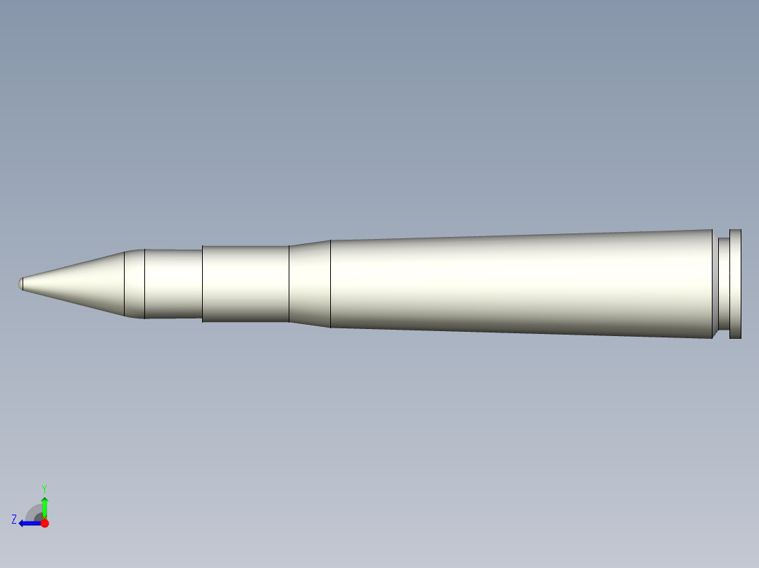 金色玩具弹模型右视图