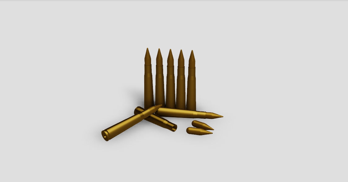 金色玩具弹模型