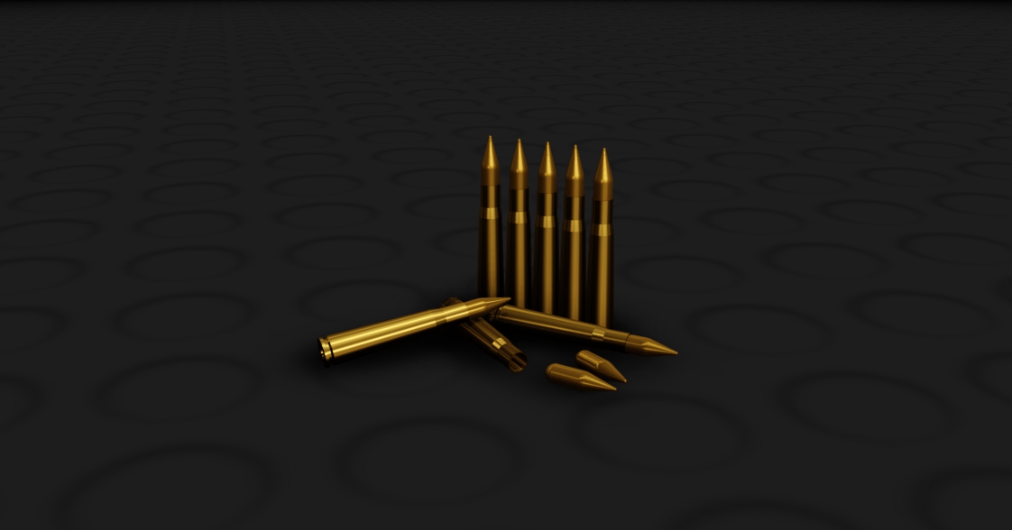 金色玩具弹模型