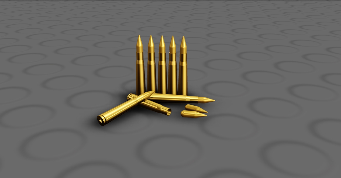 金色玩具弹模型