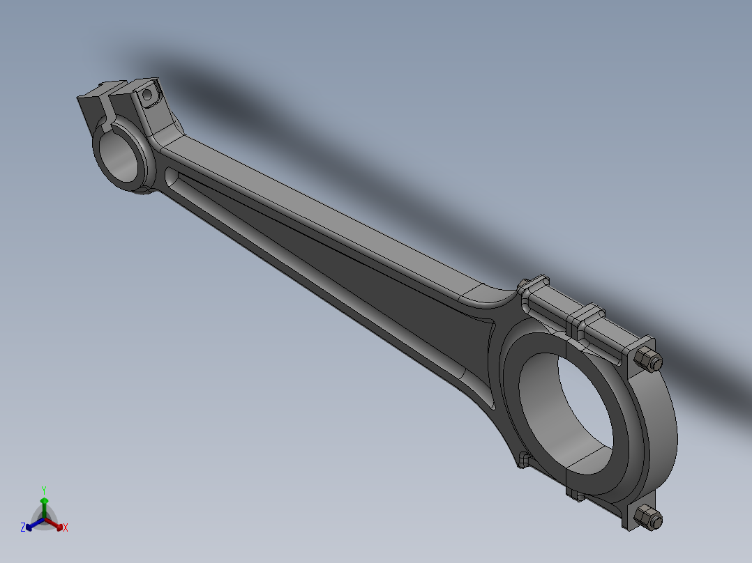 连杆正等轴测图