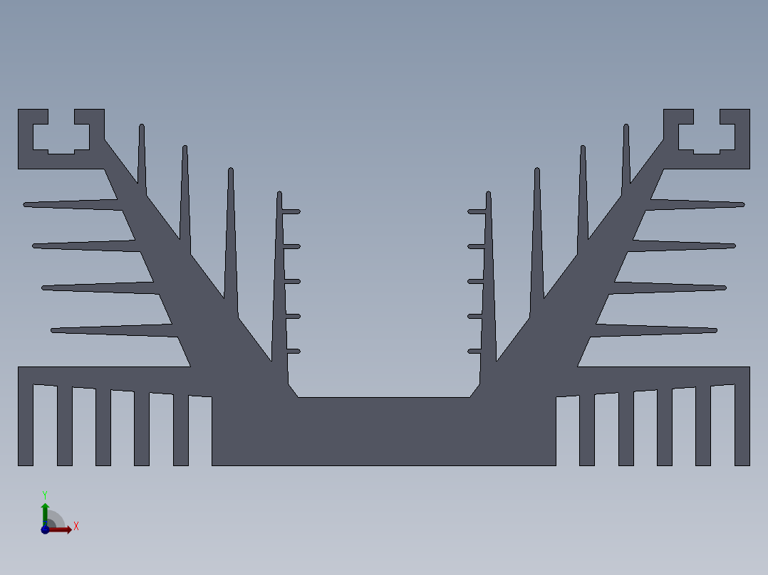 继电器散热器设计前视图