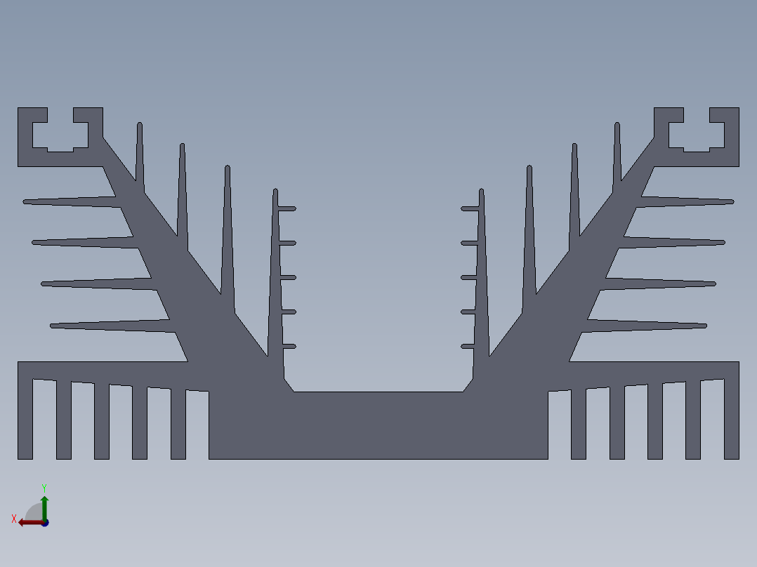 继电器散热器设计后视图