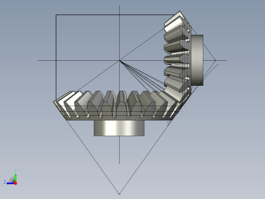 伞齿轮副右视缩略图