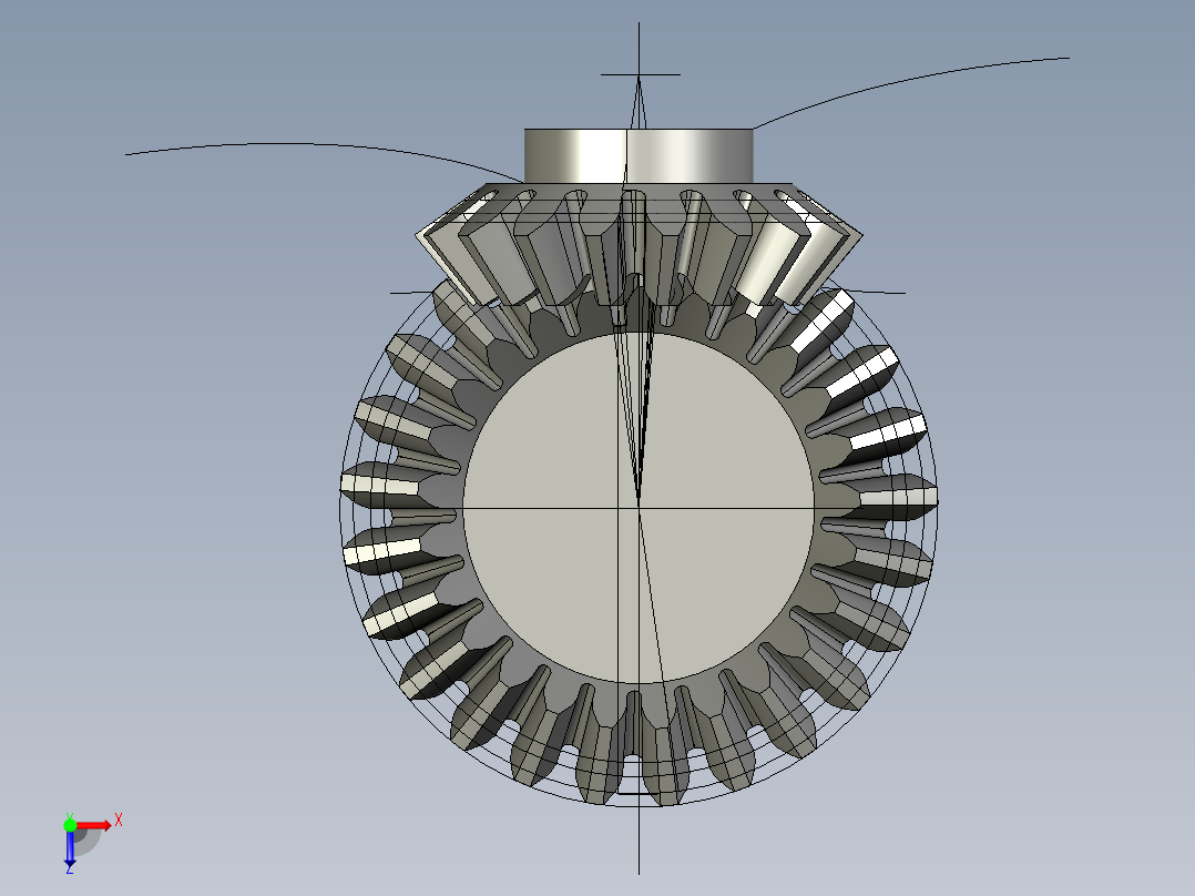 伞齿轮副俯视图