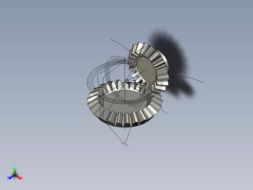 伞齿轮副正等轴测缩略图