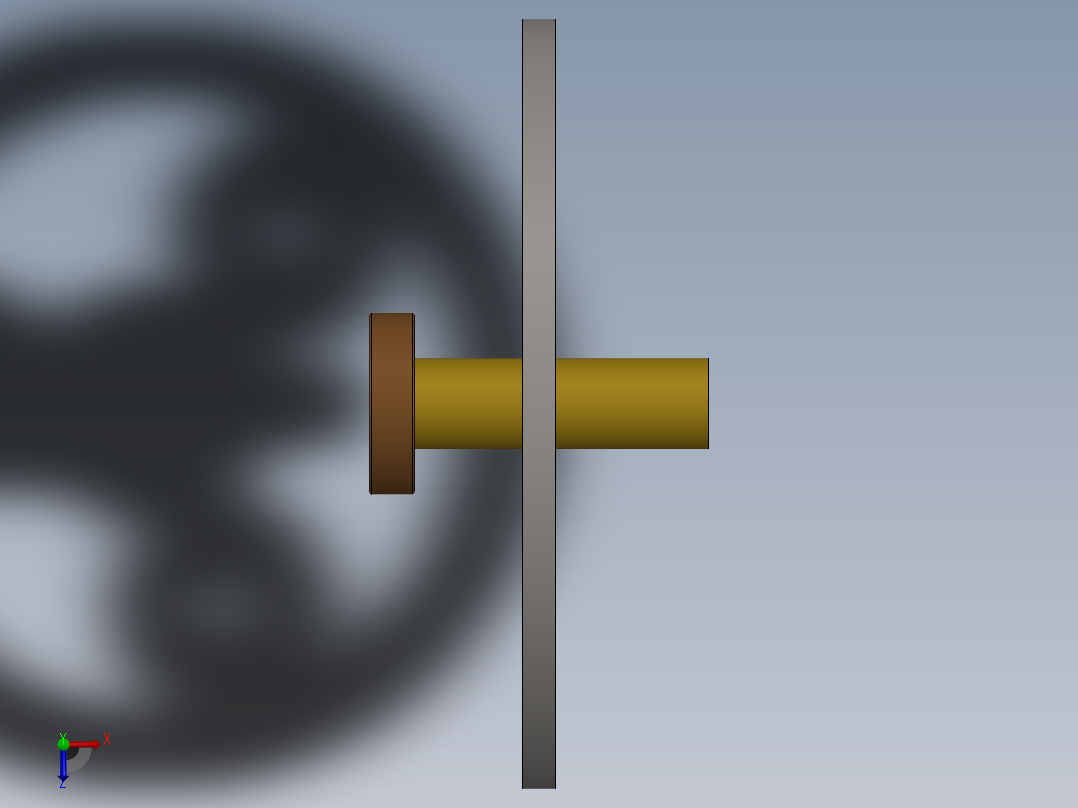 行星齿轮传动组件俯视图