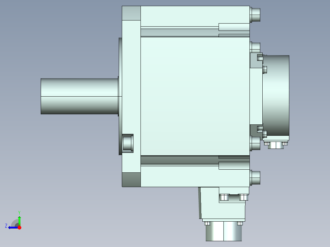 三菱伺服电机HG-SN302J-S100右视图