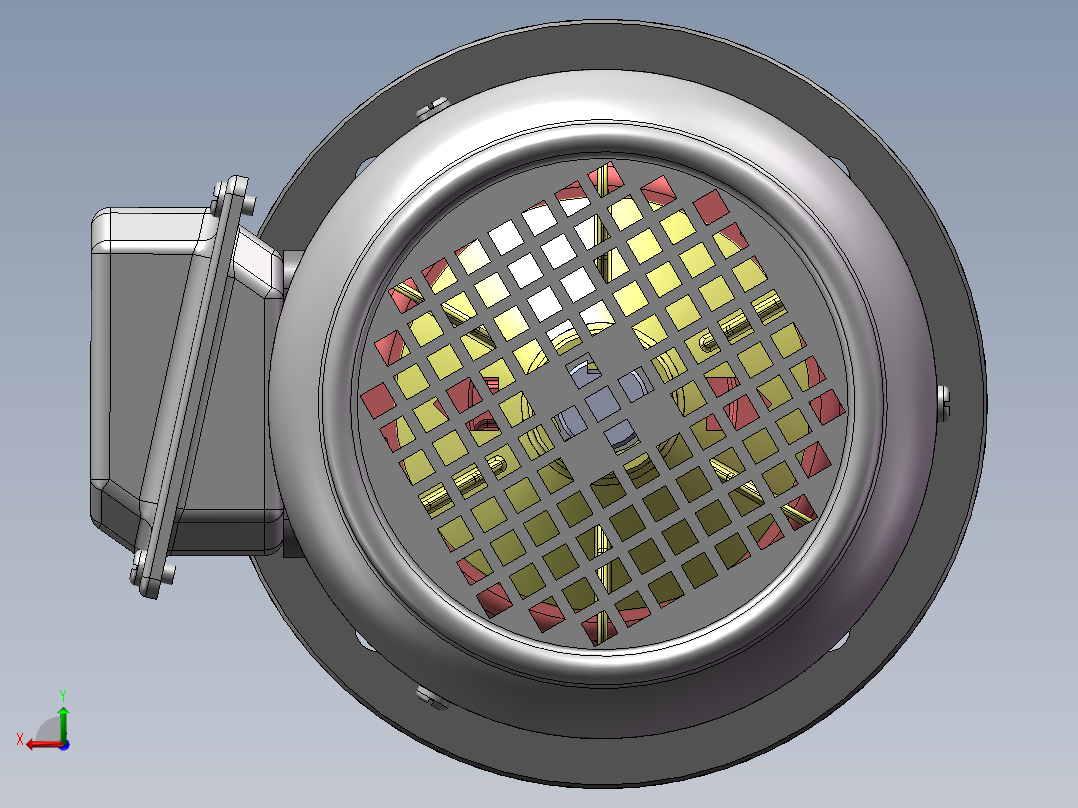 电机模型后视图