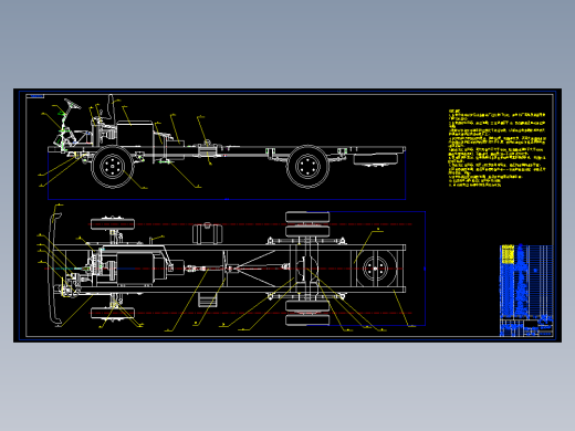 HKD1030柴油动力货车设计（总体设计）（有cad原图）