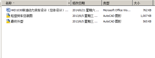 HKD1030柴油动力货车设计（总体设计）（有cad原图）缩略图