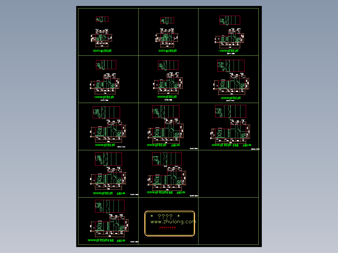 开利39G组合式空调机组详cad图纸暖通空调节点dwg图