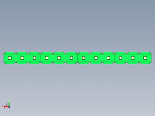 彩色公头100mil（2.54mm）系列-DS1021_green_1x12p_100mil_Type5_rev1.0后视缩略图