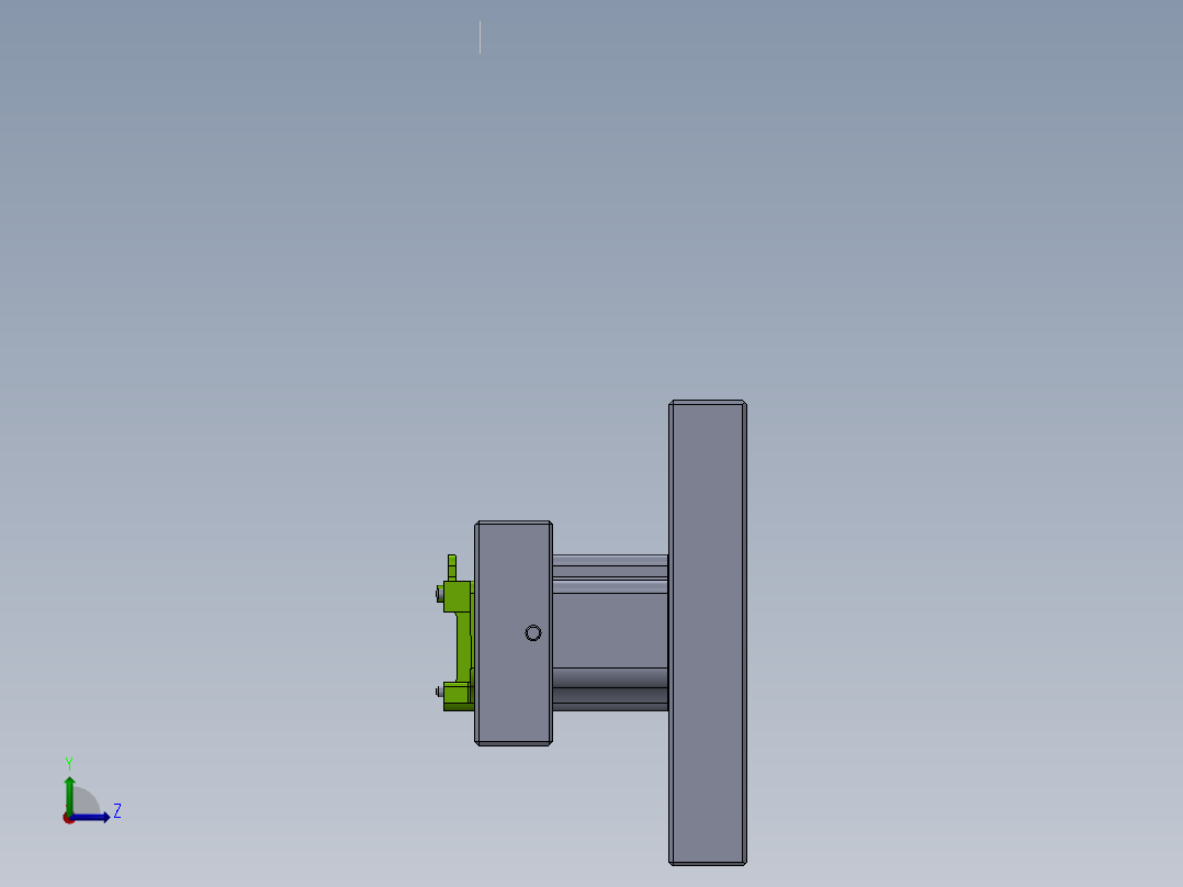 外形轮廓及孔位检具左视图