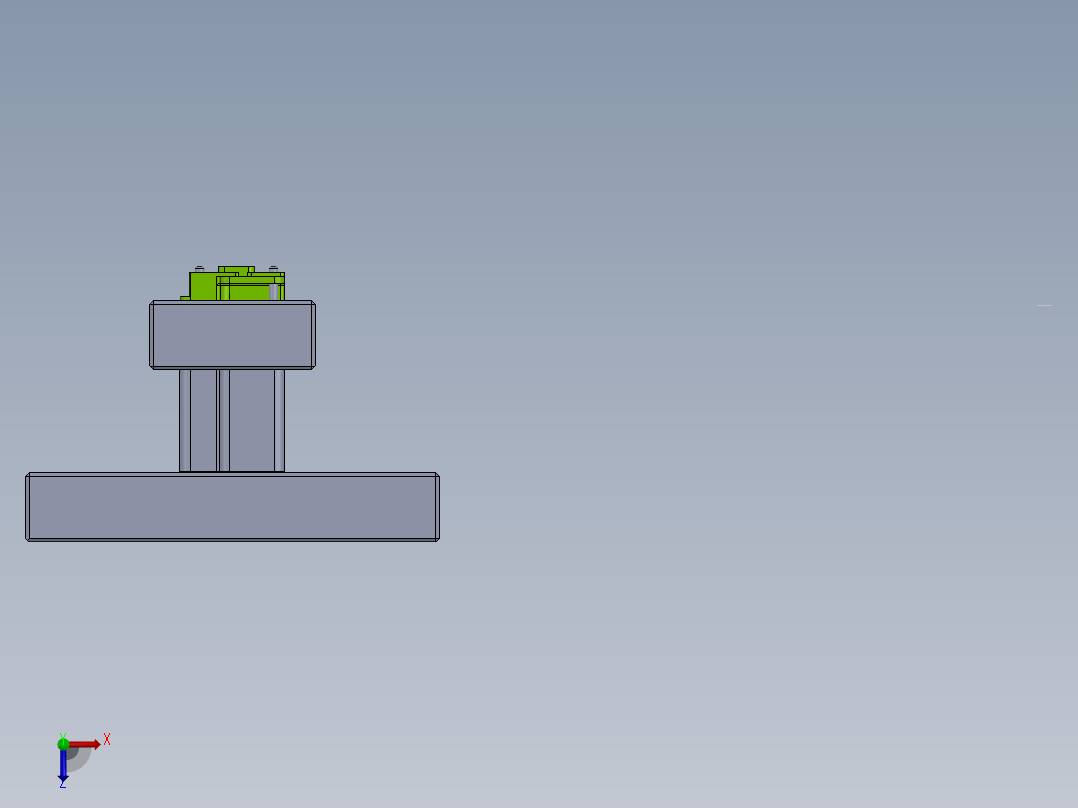 外形轮廓及孔位检具俯视图