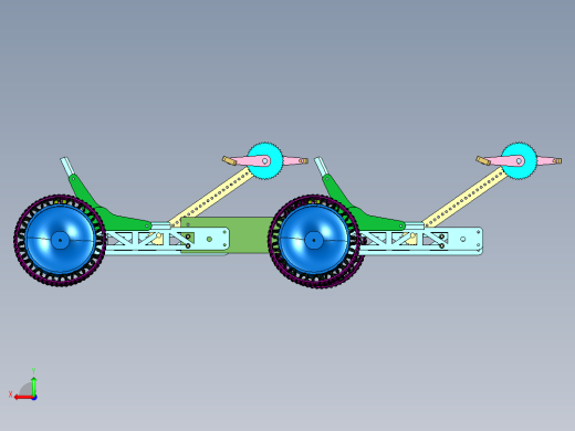 双人手摇斜躺车旅行胖胎自行车后视缩略图