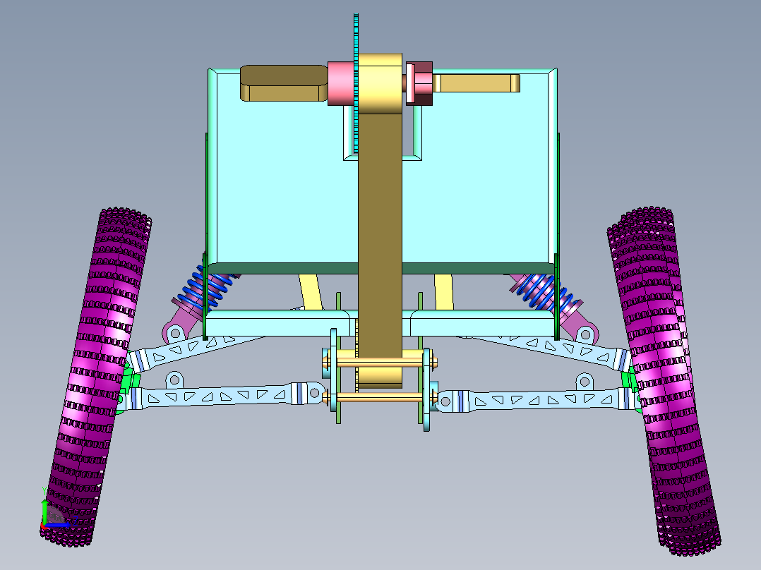 双人手摇斜躺车旅行胖胎自行车左视图