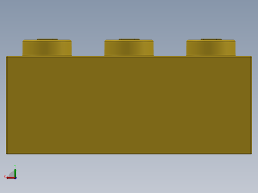 乐高套装 4421基本积木-300224 Bright Yellow Brick 2 x 3.SLDPRT后视缩略图