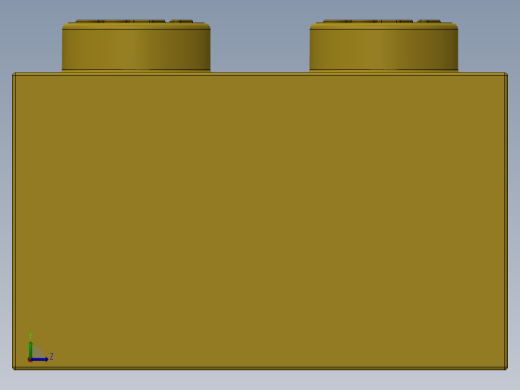 乐高套装 4421基本积木-300224 Bright Yellow Brick 2 x 3.SLDPRT左视缩略图