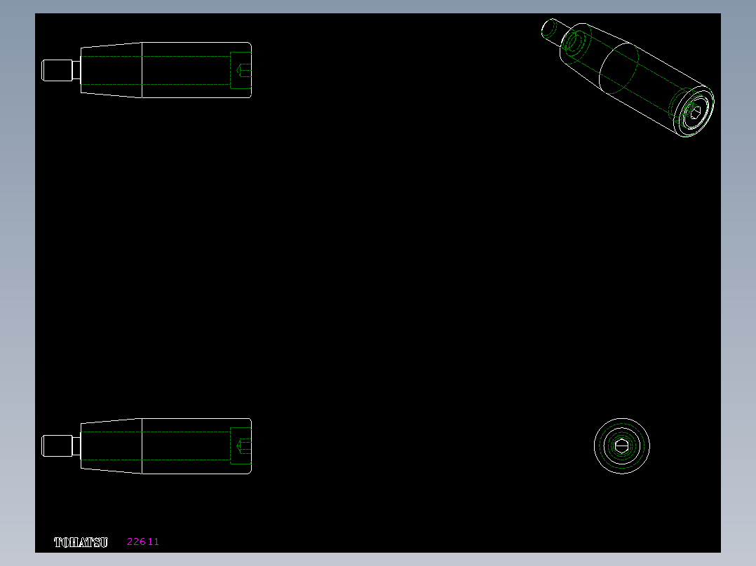 把手(迴轉)I.281+x-2D多系列多零件图纸模型