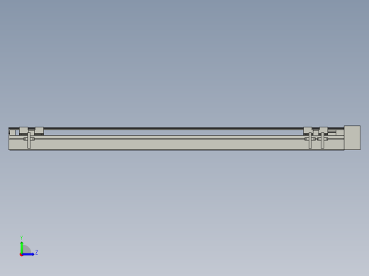 直线模组LHA6-S700-L-100W(16丝杆)设计图纸左视缩略图