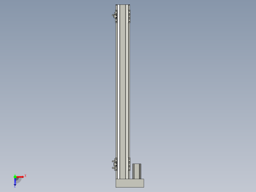 直线模组LHA6-S700-L-100W(16丝杆)设计图纸俯视缩略图