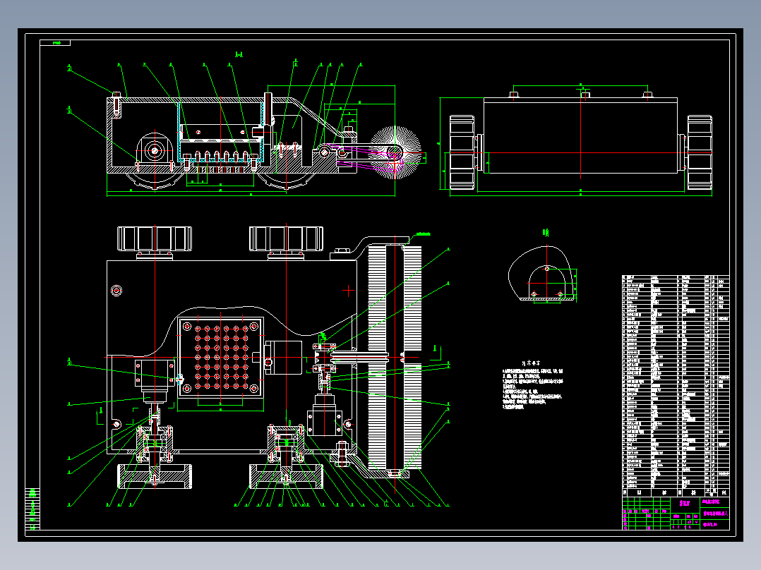游泳池清刷机器人的结构设计装配图181860