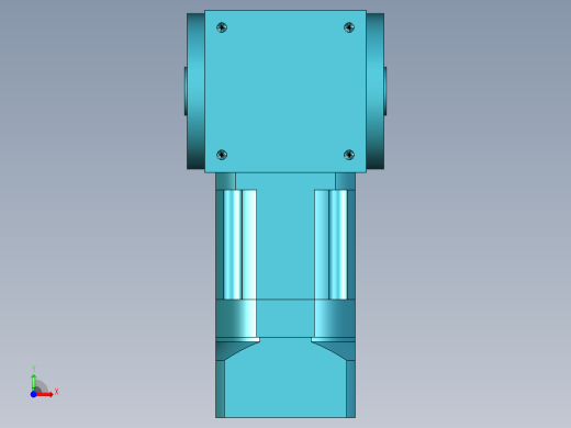 换向器PW140双孔 PLX120-L3 24-95-115-M6.stp前视缩略图