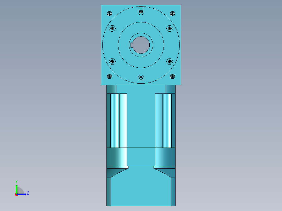 换向器PW140双孔 PLX120-L3 24-95-115-M6.stp左视图