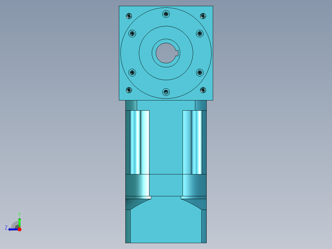 换向器PW140双孔 PLX120-L3 24-95-115-M6.stp右视图