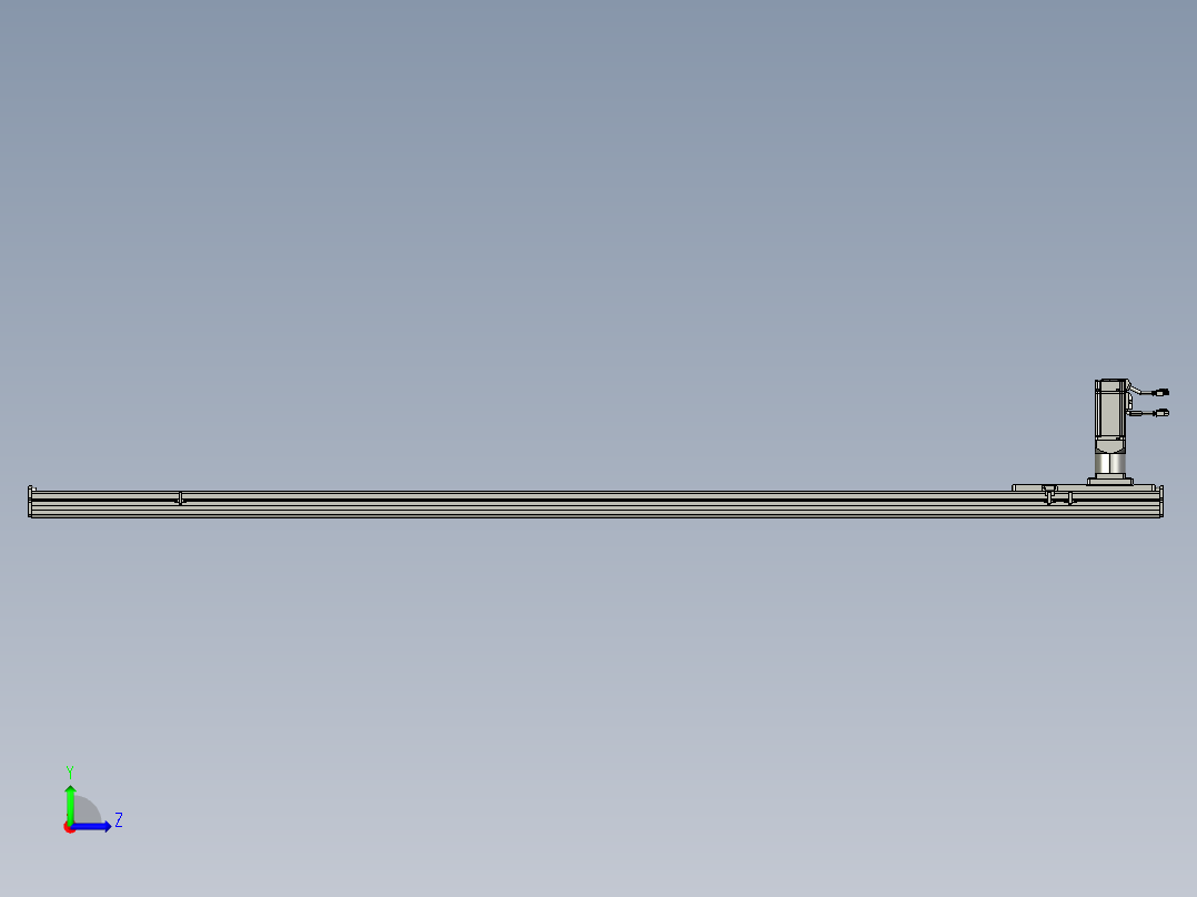 东锦齿条传动DH136G-S1900-BU-减速机+P400W左视图
