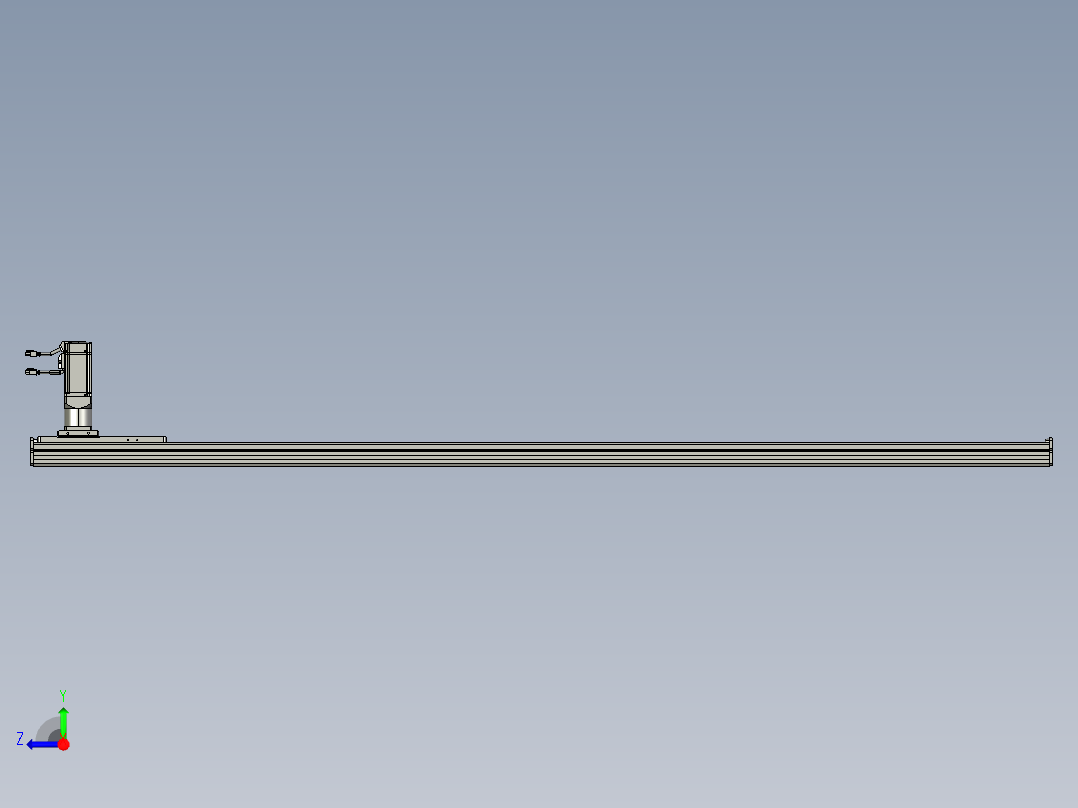 东锦齿条传动DH136G-S1900-BU-减速机+P400W右视图