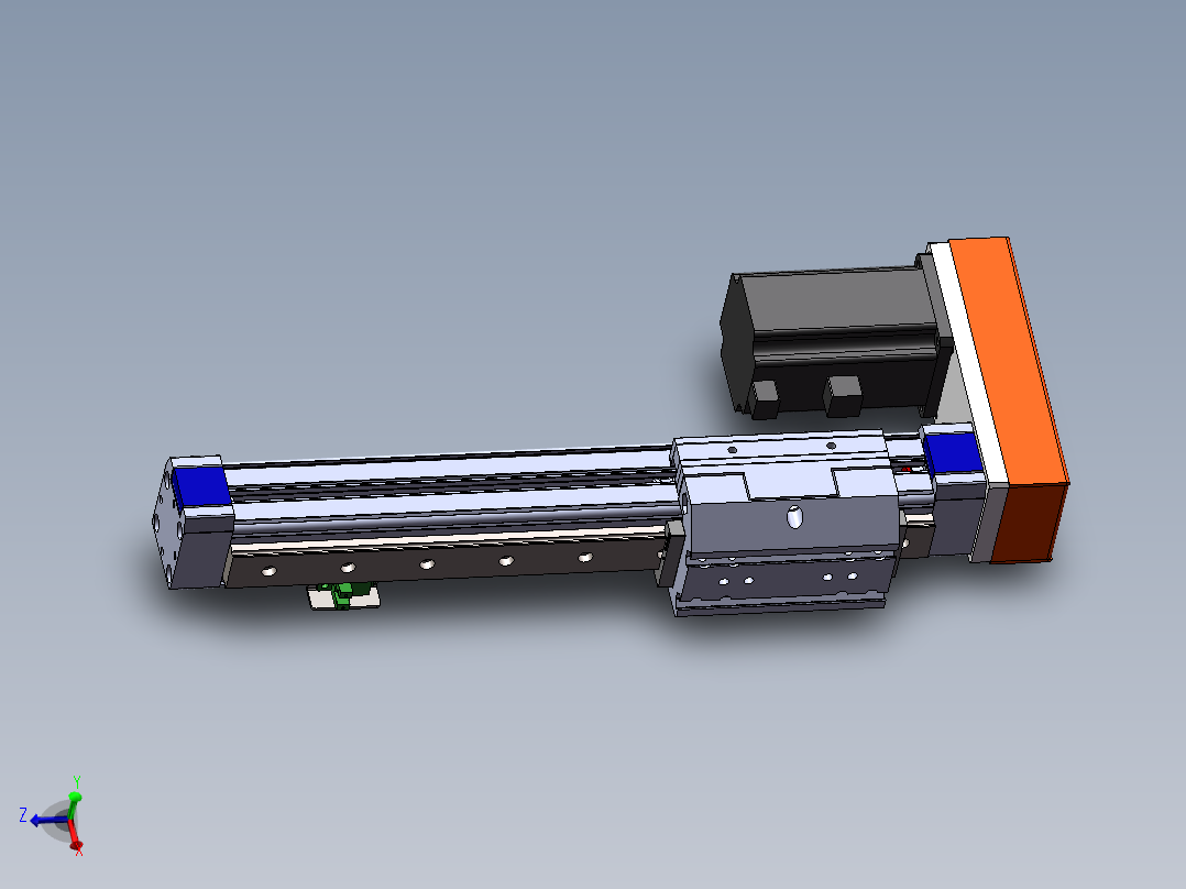 电动滑台模组SRW45侧装模型
