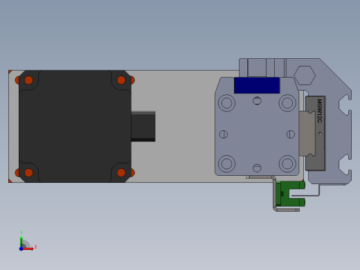 电动滑台模组SRW45侧装模型前视缩略图