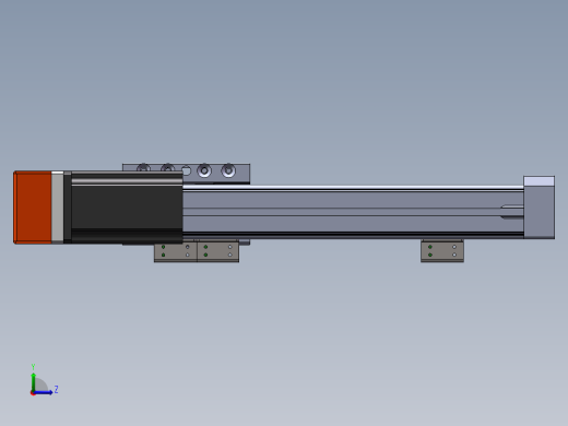 电动滑台模组SRW45侧装模型左视缩略图