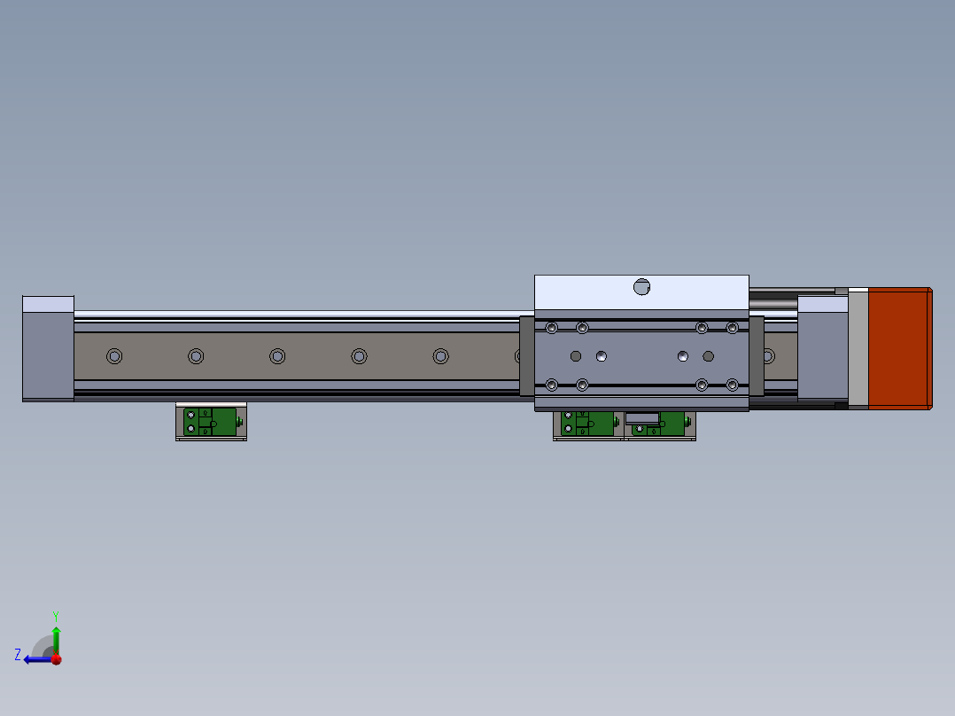 电动滑台模组SRW45侧装模型右视图