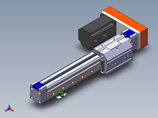 电动滑台模组SRW45侧装模型正等轴测缩略图