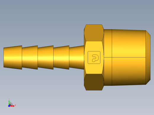 倒齿式工业管接头Hose Barb to Male Pipe 125HBL-4-6前视缩略图