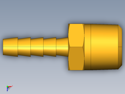 倒齿式工业管接头Hose Barb to Male Pipe 125HBL-4-6俯视缩略图
