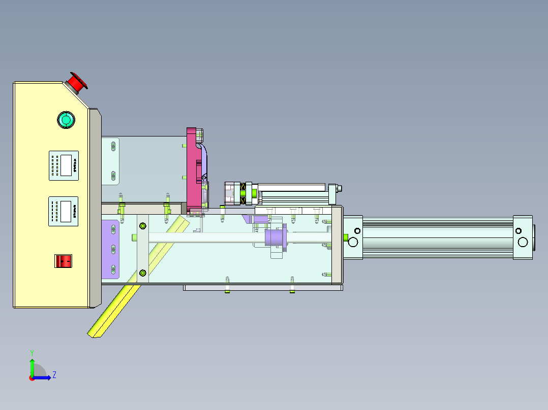 塑胶件水口冲切治具左视图