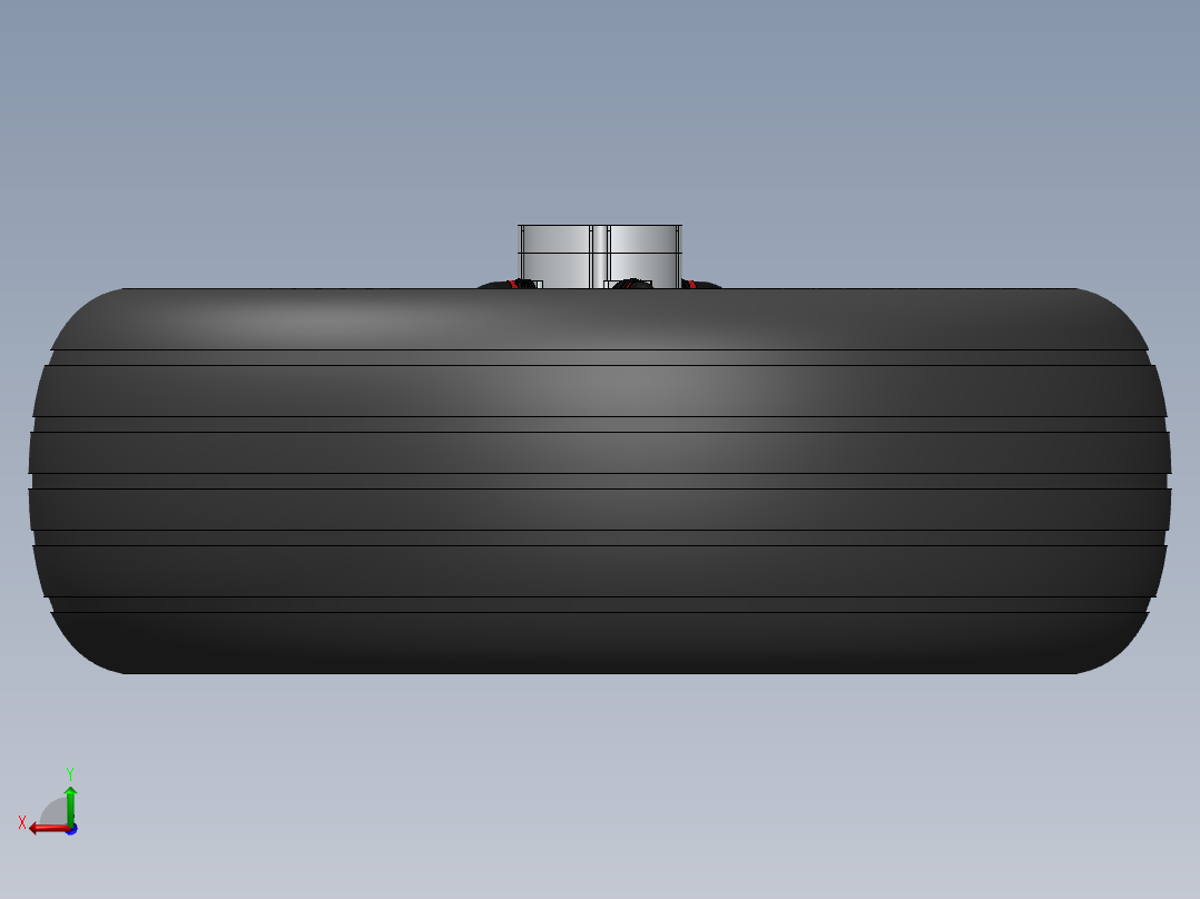 F16战斗机起落架轮子后视图