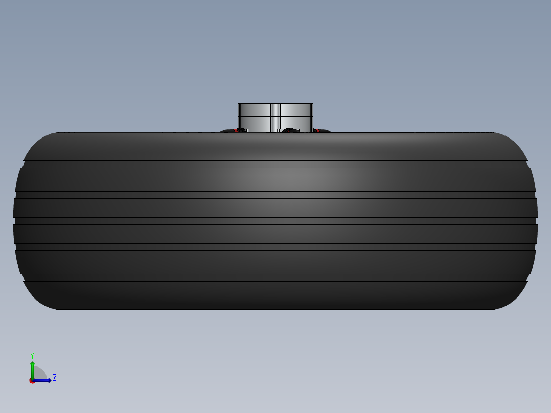 F16战斗机起落架轮子左视图