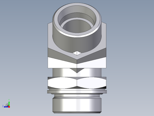 卡套式工业通用硬管接头EO_Adjustable_locknut_45_deg_elbow_VEE30SMOMDCF右视缩略图