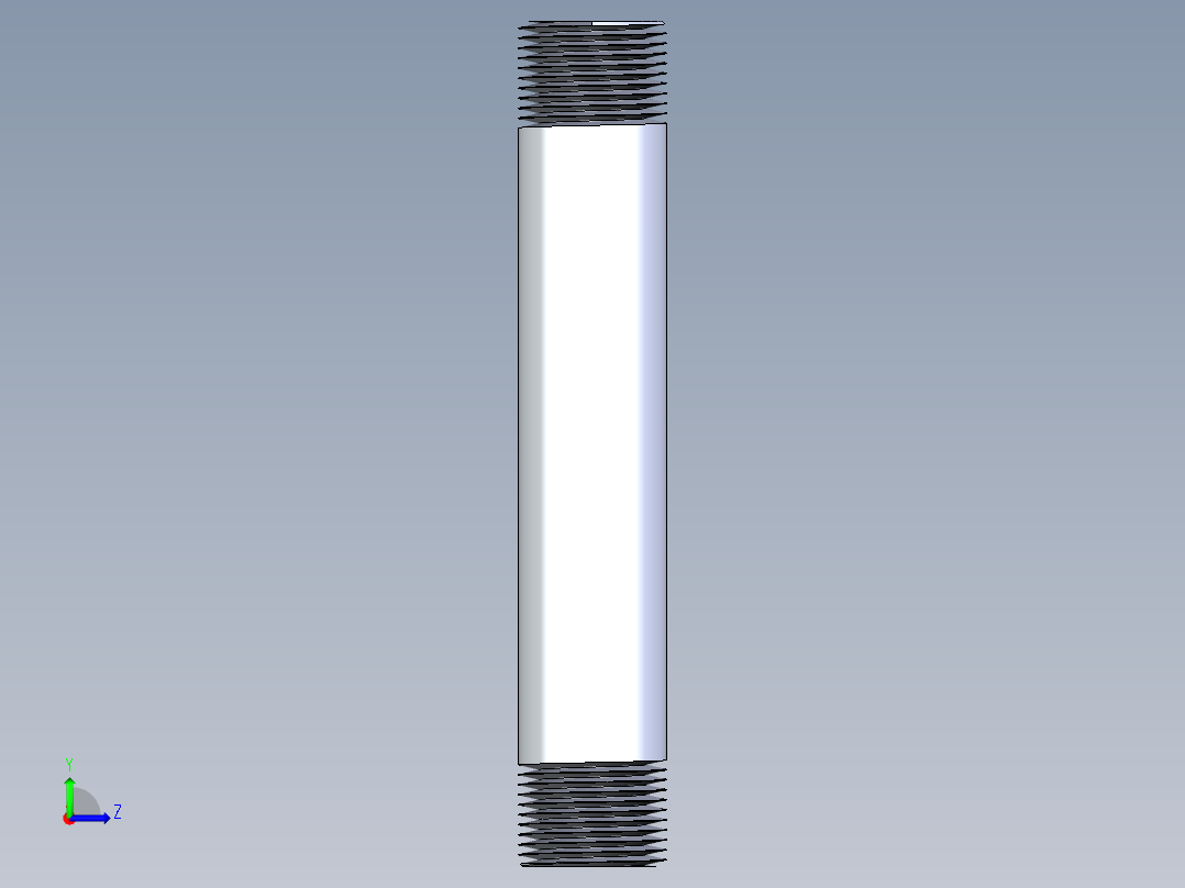 CPVC管件33-Sch80_Nipple_MPTxMPT_9861-109_0.75in x 6in左视图