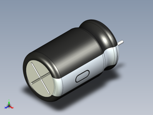 无源元件封装-CAP_RAD_D10x16_POL_BK