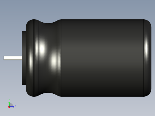无源元件封装-CAP_RAD_D10x16_POL_BK左视缩略图